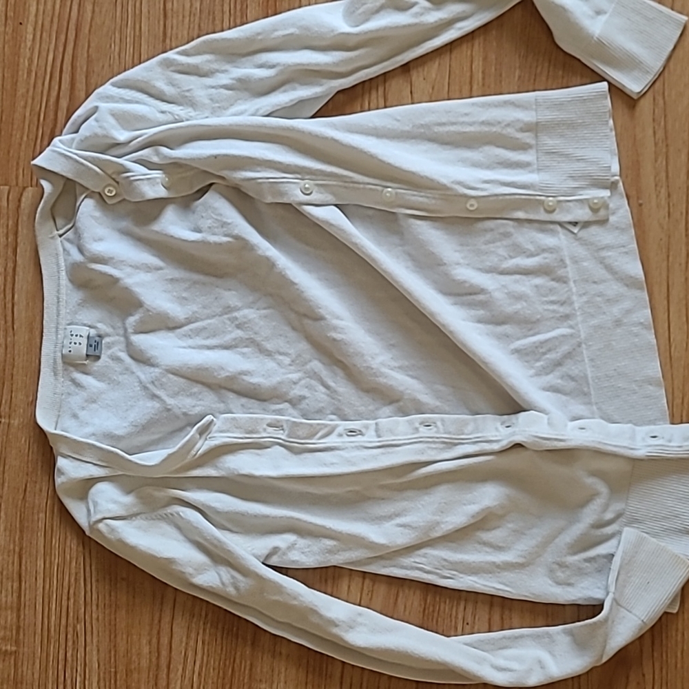 White button down cardigan size small
